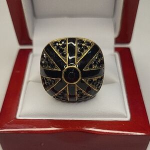 Heidi Daus Black and Gold Statement Ring